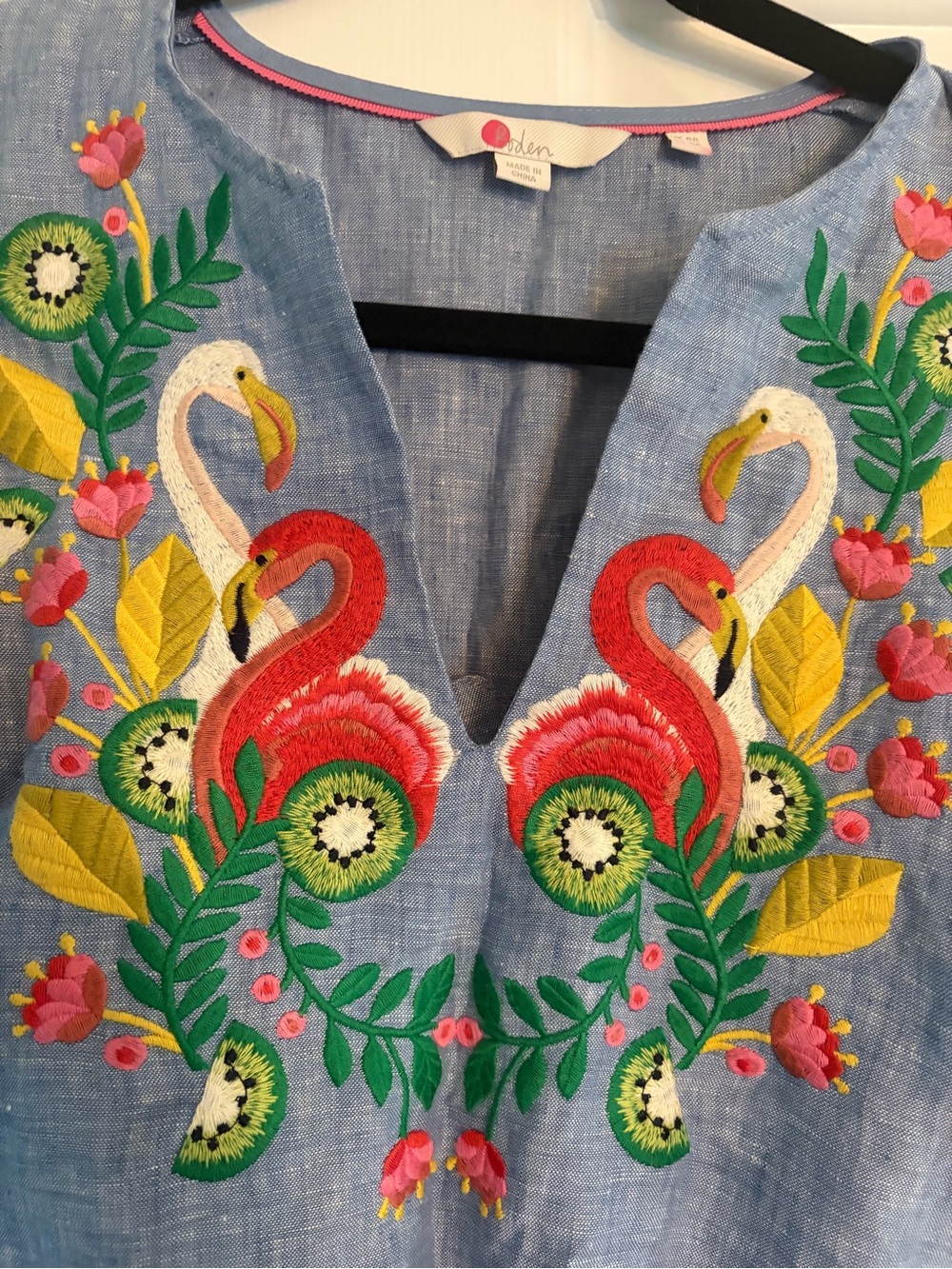 Boden embroidered linen dress like new! - Picture 2 of 4